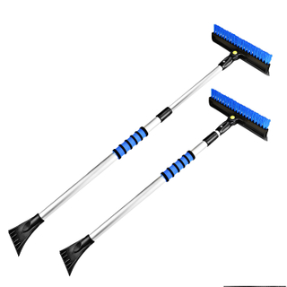 46" 3-in-1 Extendable Car Snow Brush With Scraper