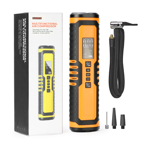 VCAN Rechargeable Air Compressor With Power Bank Flash Light SOS Warning LED and Digital Pressure Gauge Tire Inflator