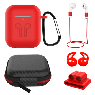 For Apple AirPods Case Silicone Protector Shockproof Full Cover + Keychain
