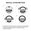 38cm Leather And PVC Universal Car Steering Wheel Cover