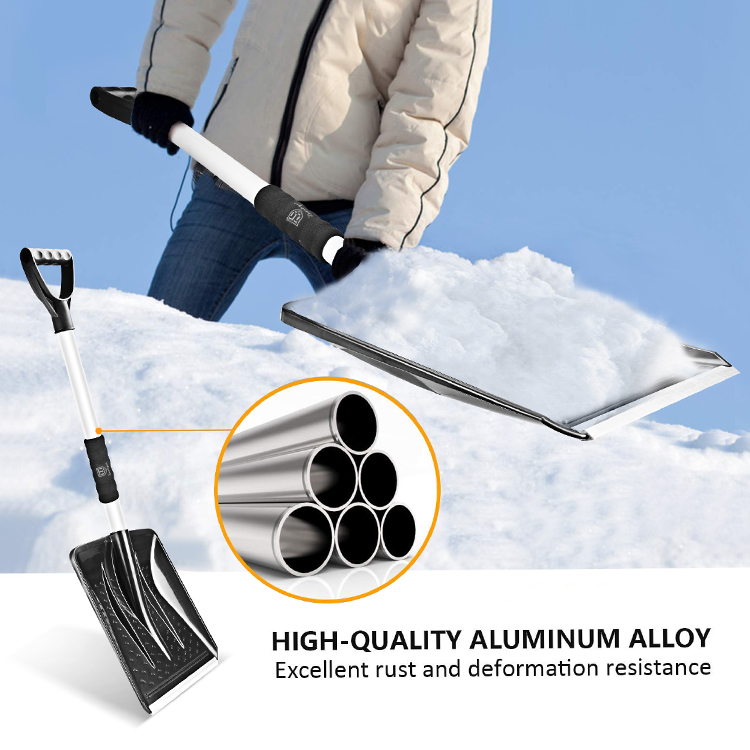 Durable And Lightweight Plastic Snow Shovel Snow, Snow Shovel Aluminium Handle,snow Pusher Function Snow Shovel For Car