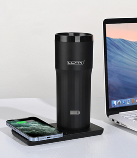 Vcan Stainless Steel Tumbler Travel Coffee Mug with Temperature Warmer