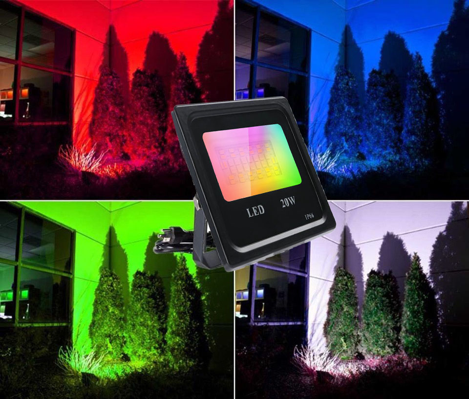 Housing Outdoor 20W RGB LED Flood Lights