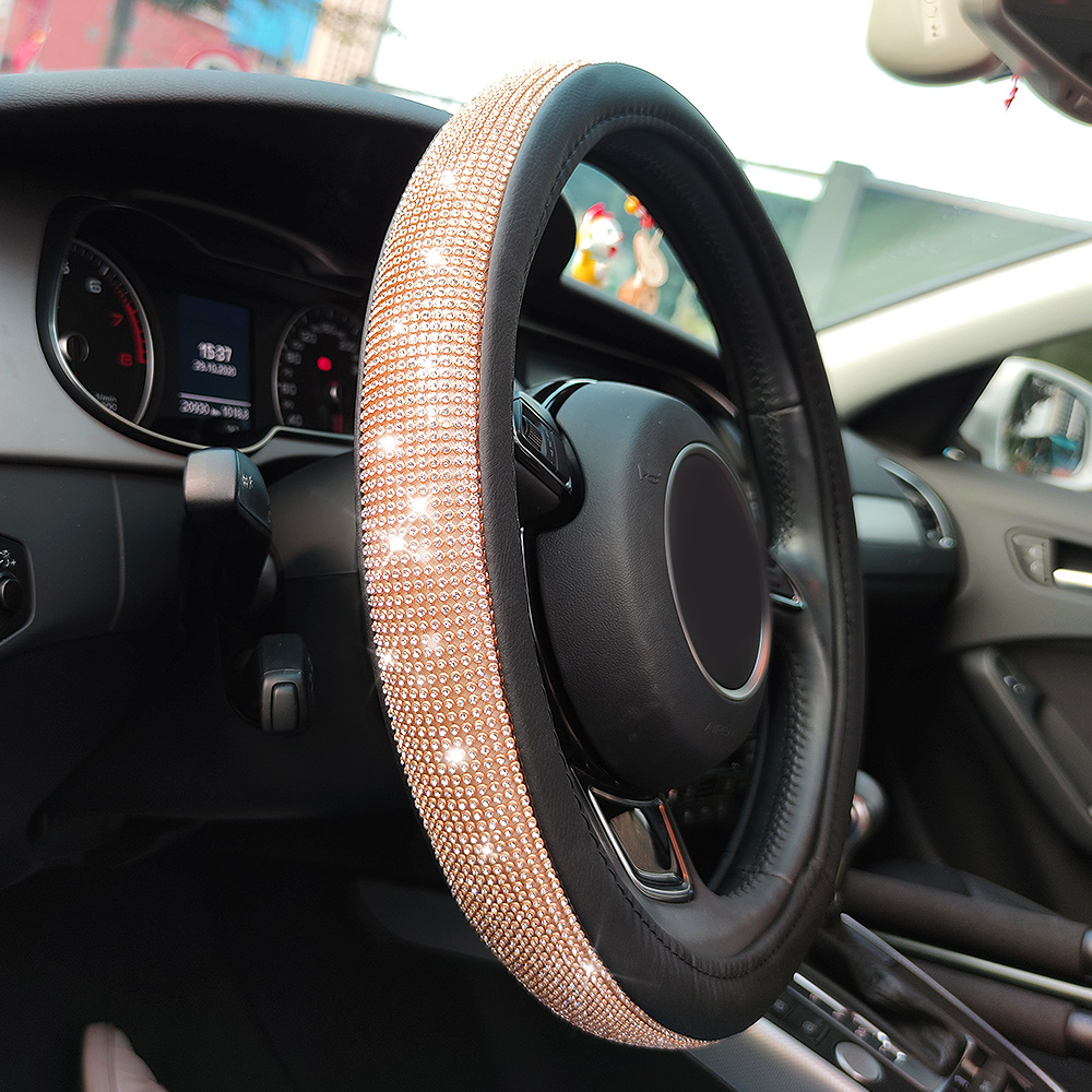 1415 Inches Bling Diamond Car Steering Wheel Cover Buy steering
