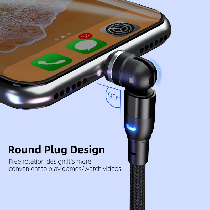 3 in 1 Magnetic Charging Cable With Micro USB Type C