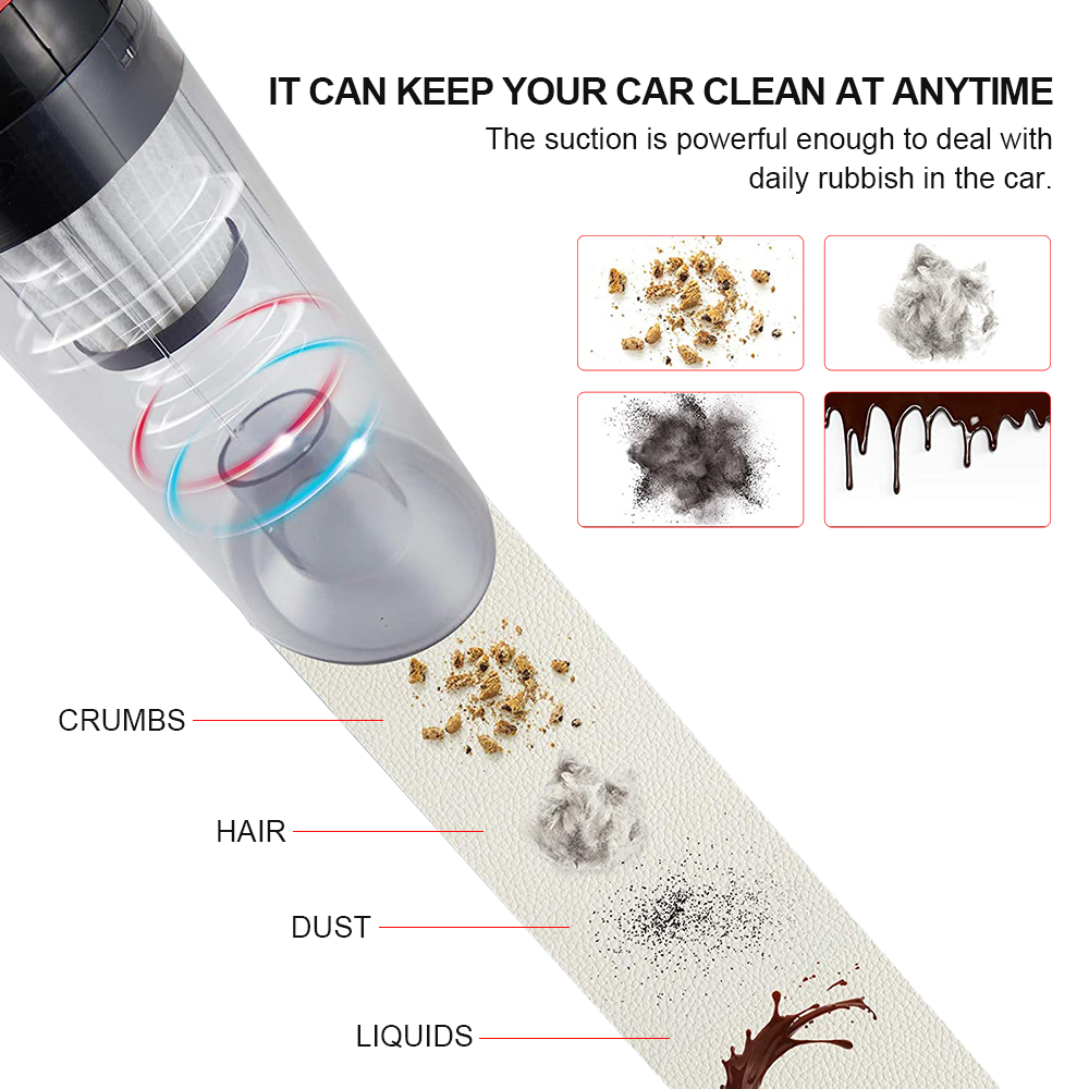 Vcan attractive Price New Type Portable Handheld Car Home Dual-use ABS+Rubber Wireless Car Vacuum Cleaner 